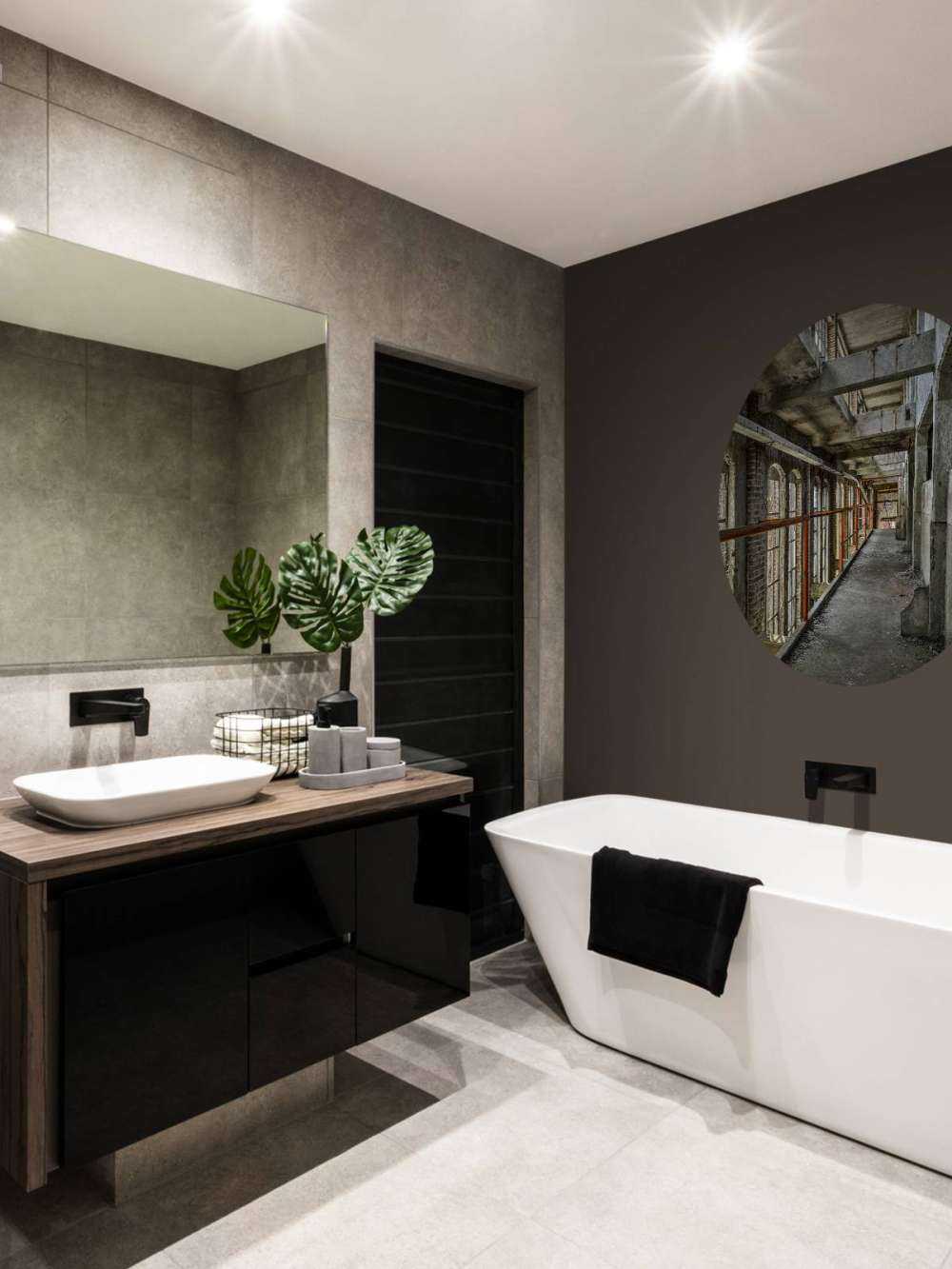 Passerella in un edificio abbandonato