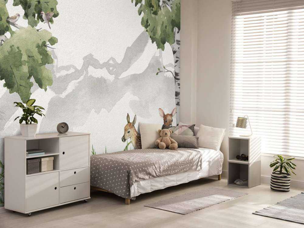 Due cervi nella foresta