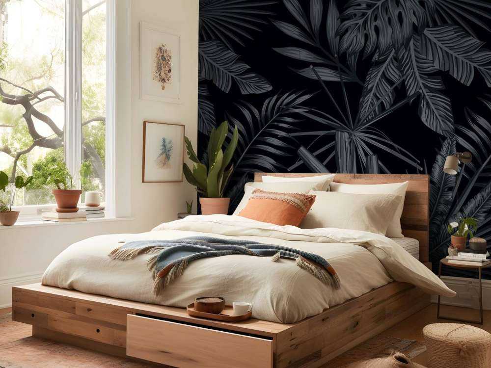 Foglie nere tropicali