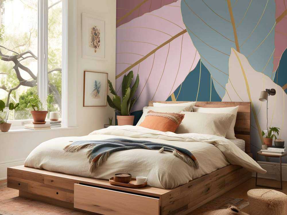 Foglie tropicali con oro