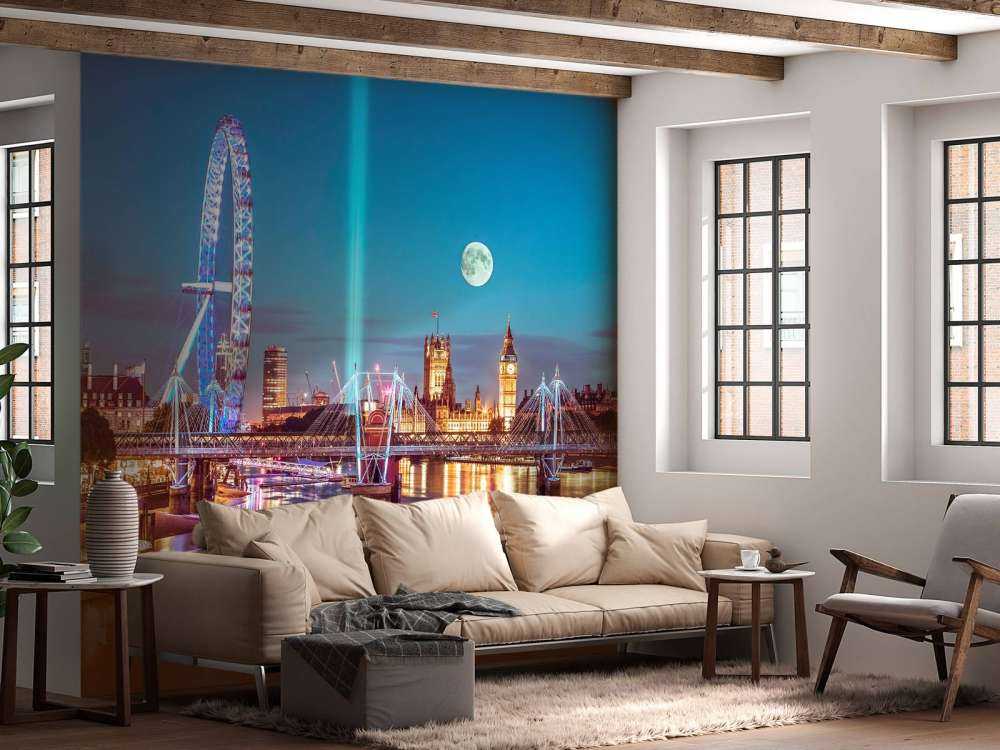 Westminster con la luna piena