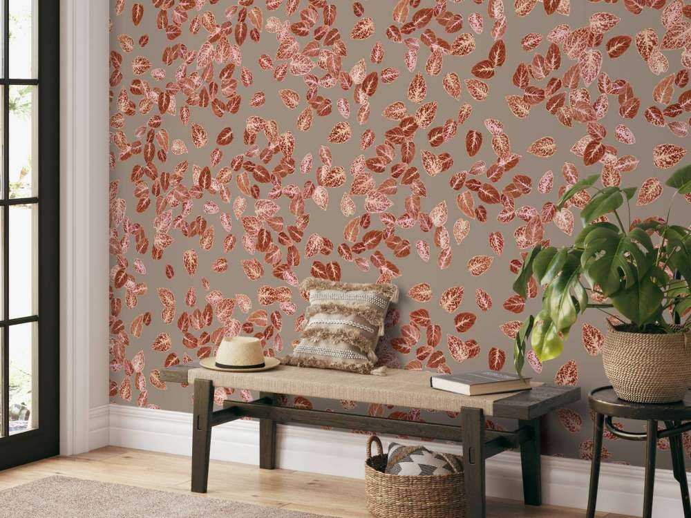 Foglie piccole su tortora