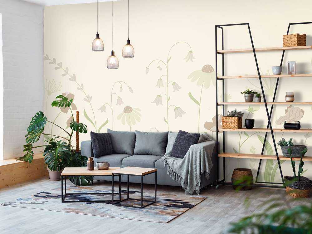 Campo fiorito alto sabbia con rosa antico