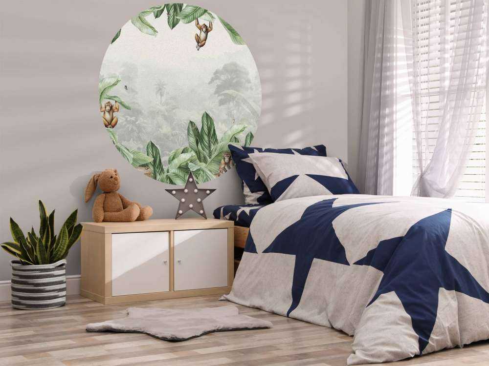 Paesaggio con scimmia a colori