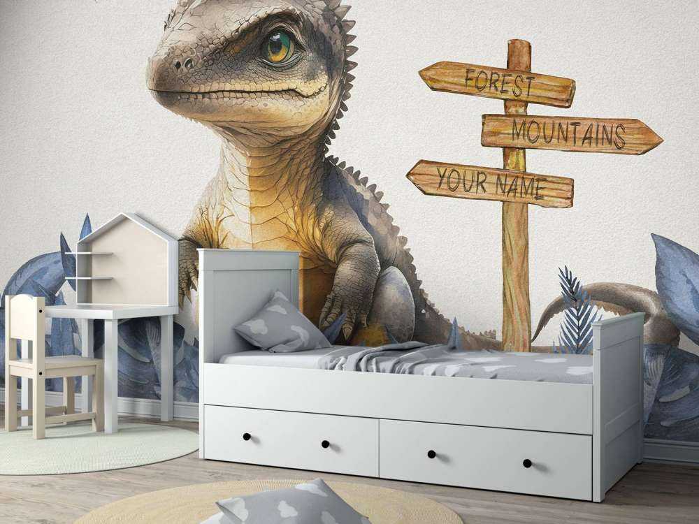 Baby spinosaurus nella giungla blu