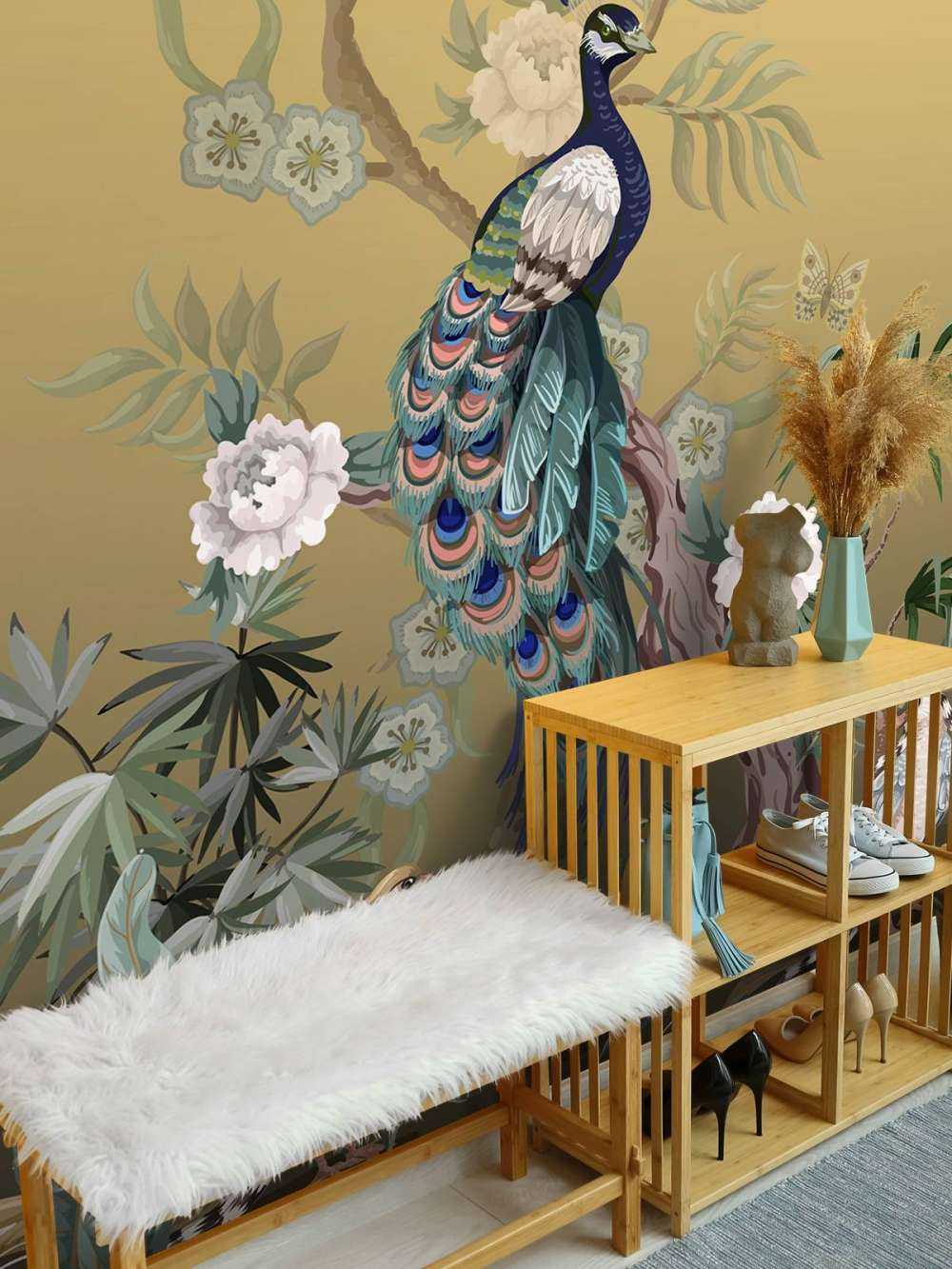 Pavoni e Peonie - Oro