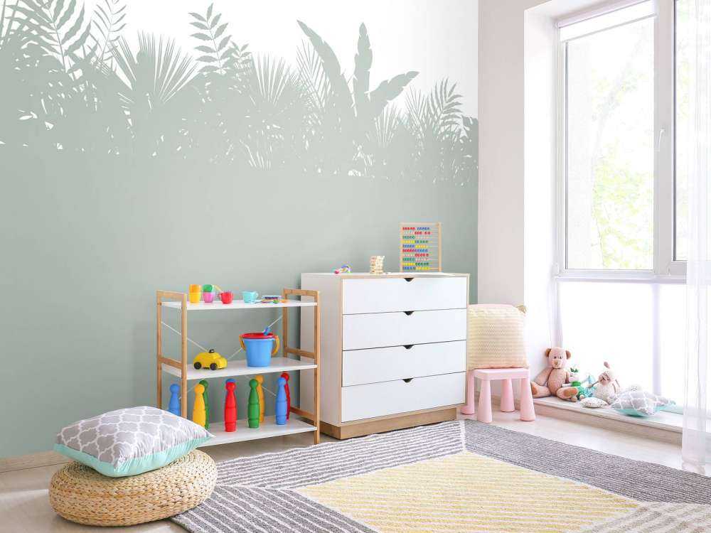 Sagome di foglie di palma, verde chiaro