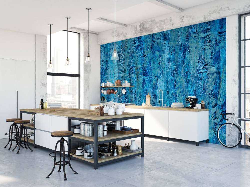 Pittura con sfumature di blu