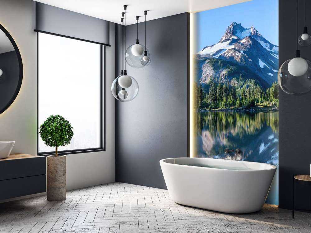 Carta da parati fotografica montagne di neve