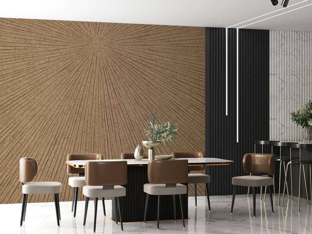 Struttura con linee in marrone dorato