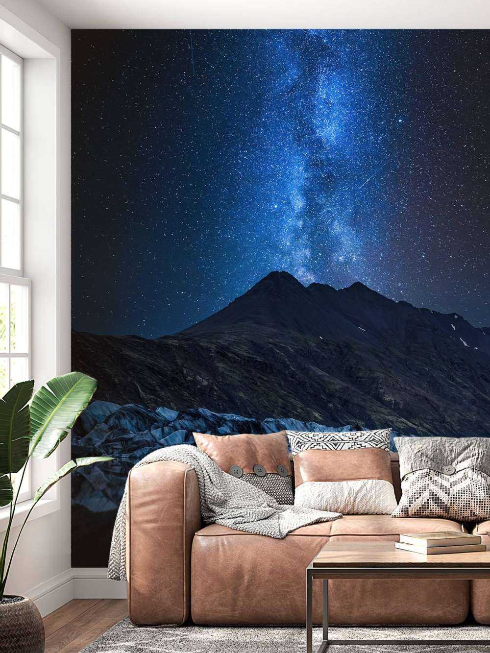 Via Lattea vicino a un ghiacciaio