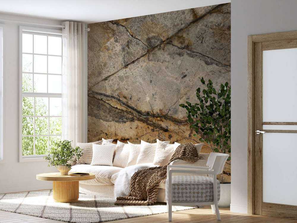 Marmo color sabbia con scanalature