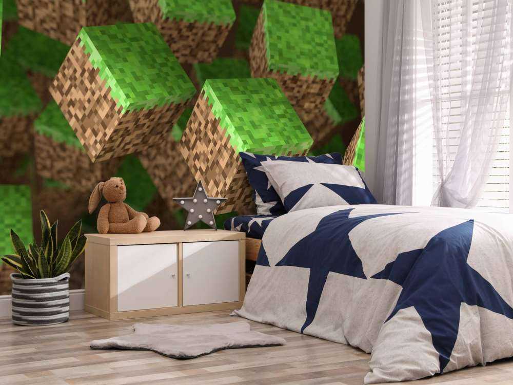 Blocchi d'erba 3D Minecraft