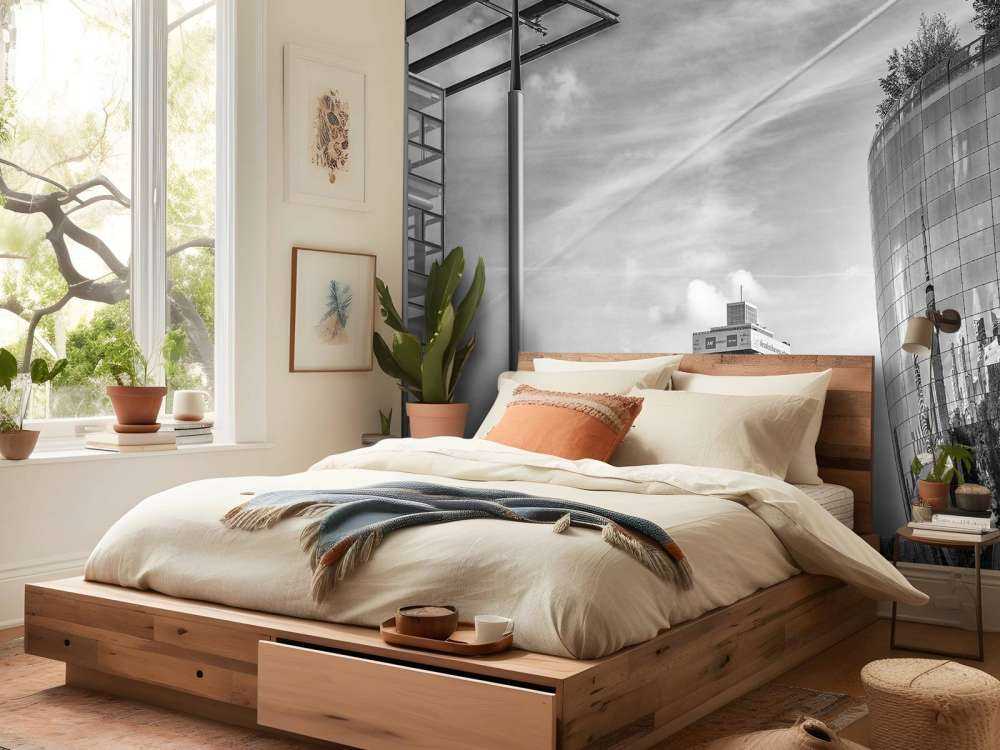 Il Deposito del Museo di Rotterdam in bianco e nero 