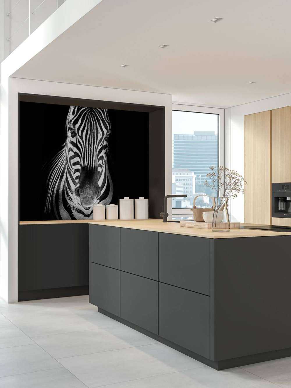 Close-up zebra in bianco e nero