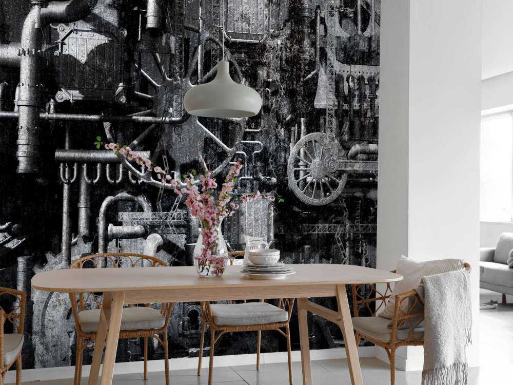 Vecchia sala macchine di un treno