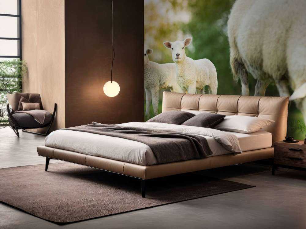 Madre pecora con agnelli