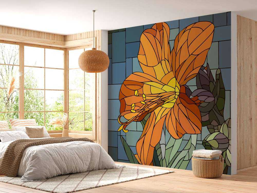 Fiore arancione colorato