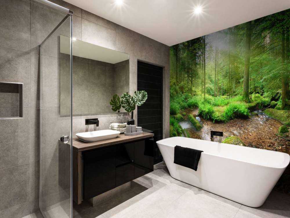 Incantevole paesaggio forestale