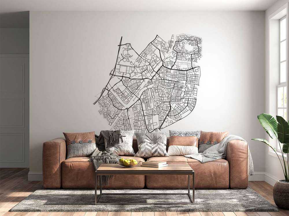 Mappa di Leida, bianco 