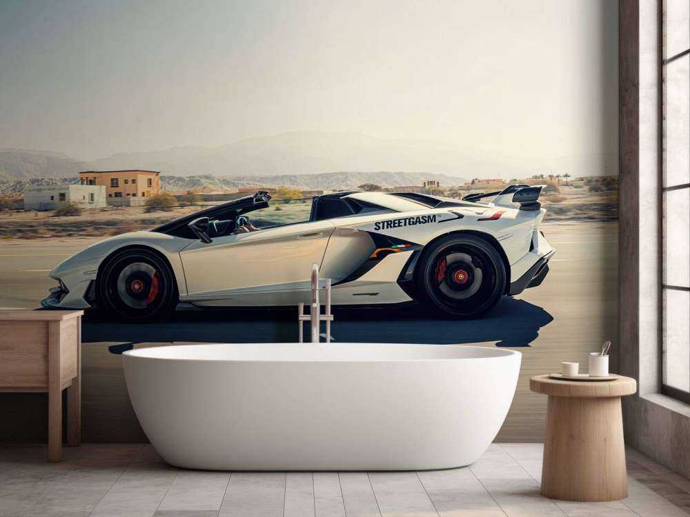 Lamborghini Aventador Roadster nel deserto