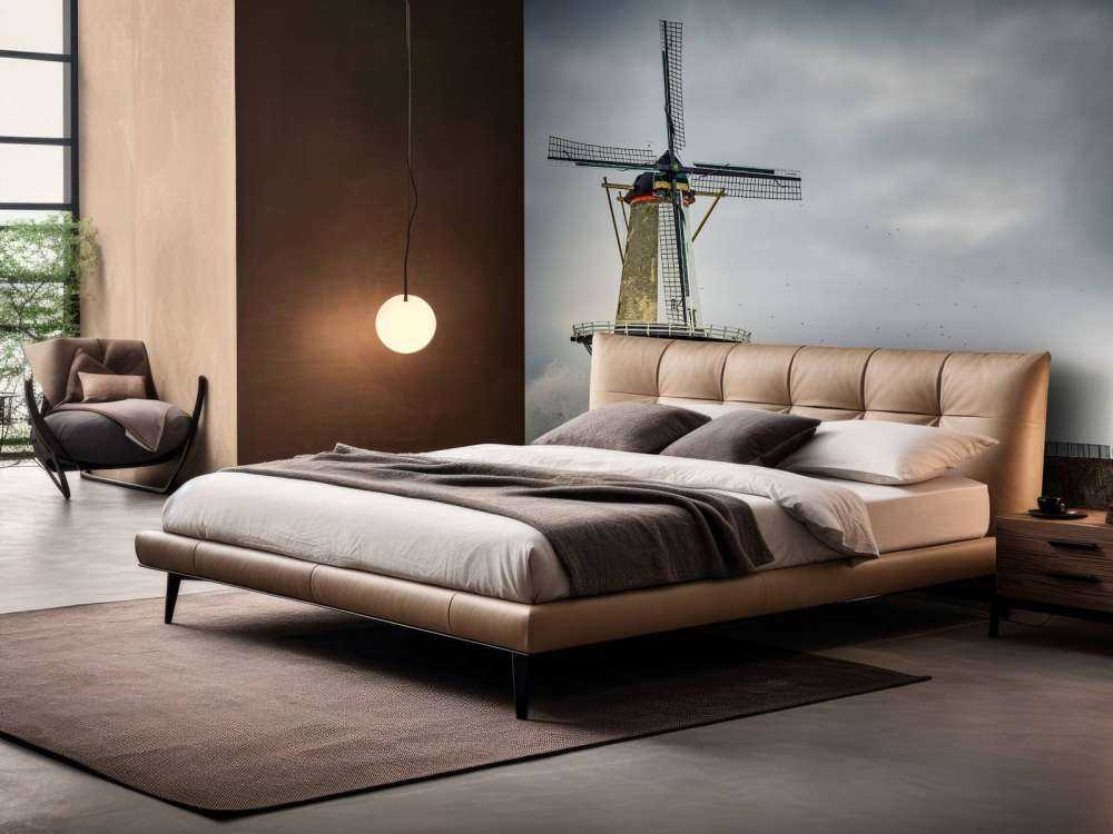 Mulino con onde di tempesta