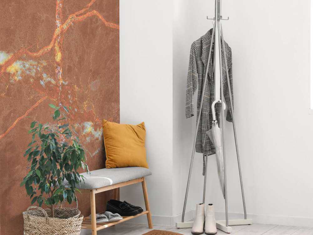 Marmo di terracotta con linee