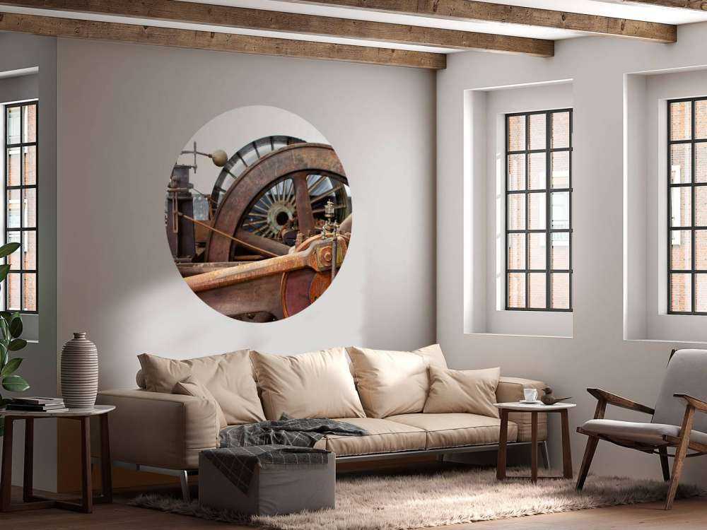 Parte della linea di trasmissione di un motore a vapore (B) 