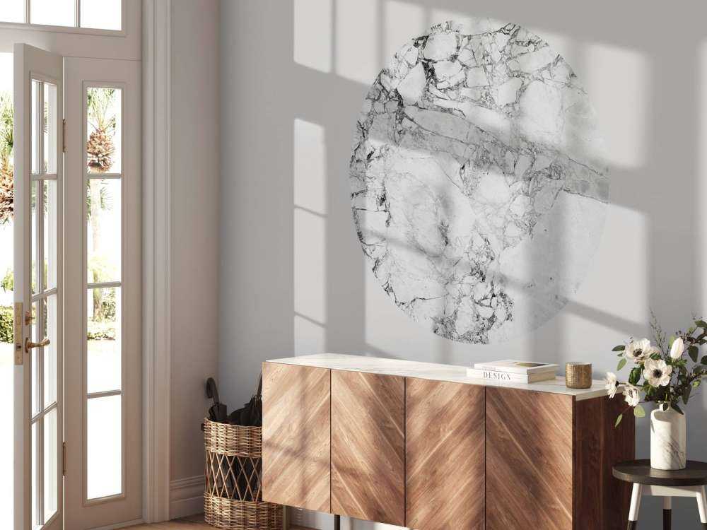 Marmo bianco e nero con struttura grossolana