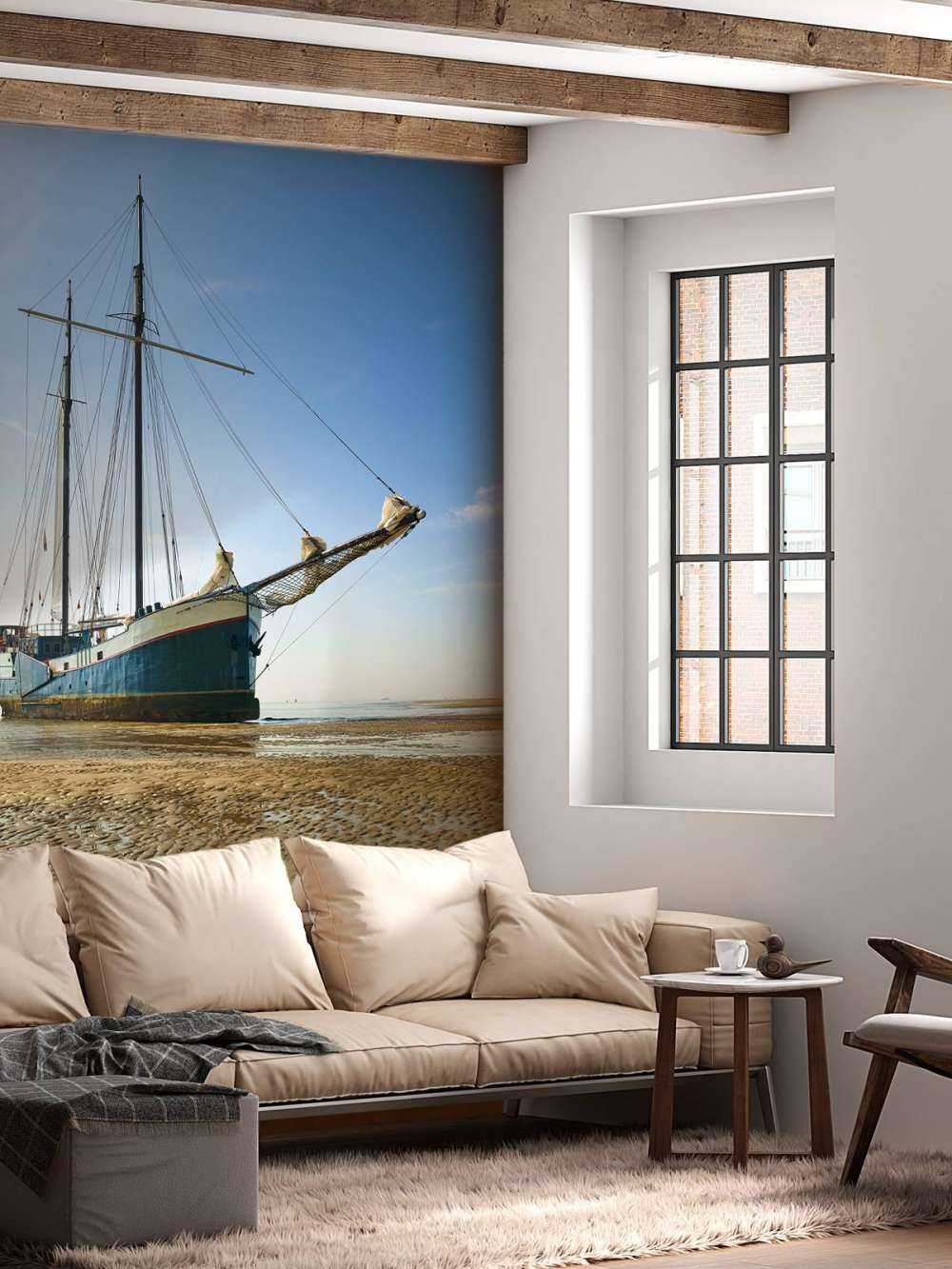 Nave sulle distese di fango