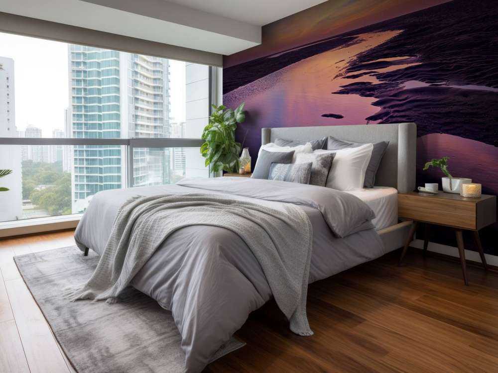 Tramonto con aria viola