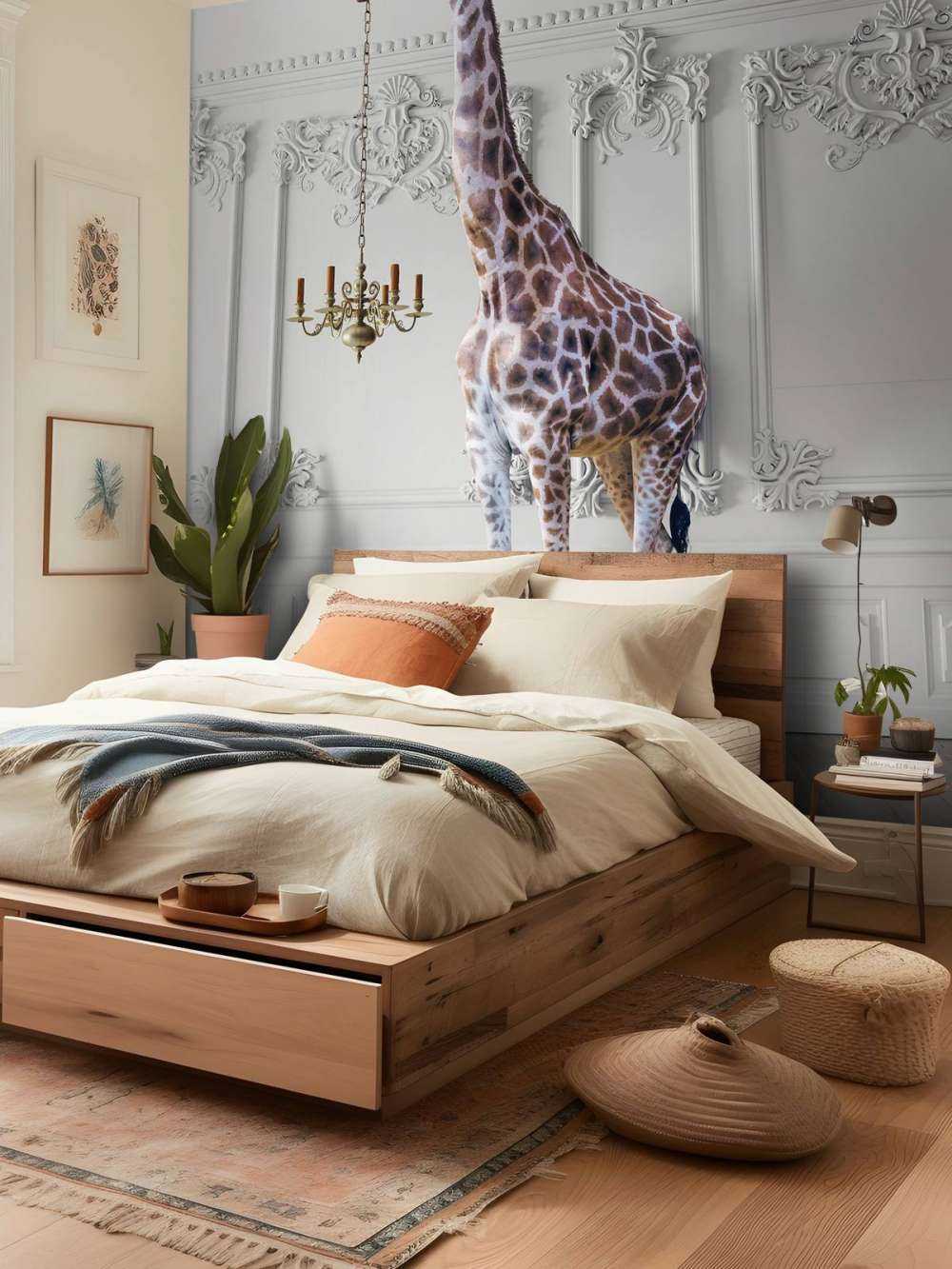 Giraffa con candeliere