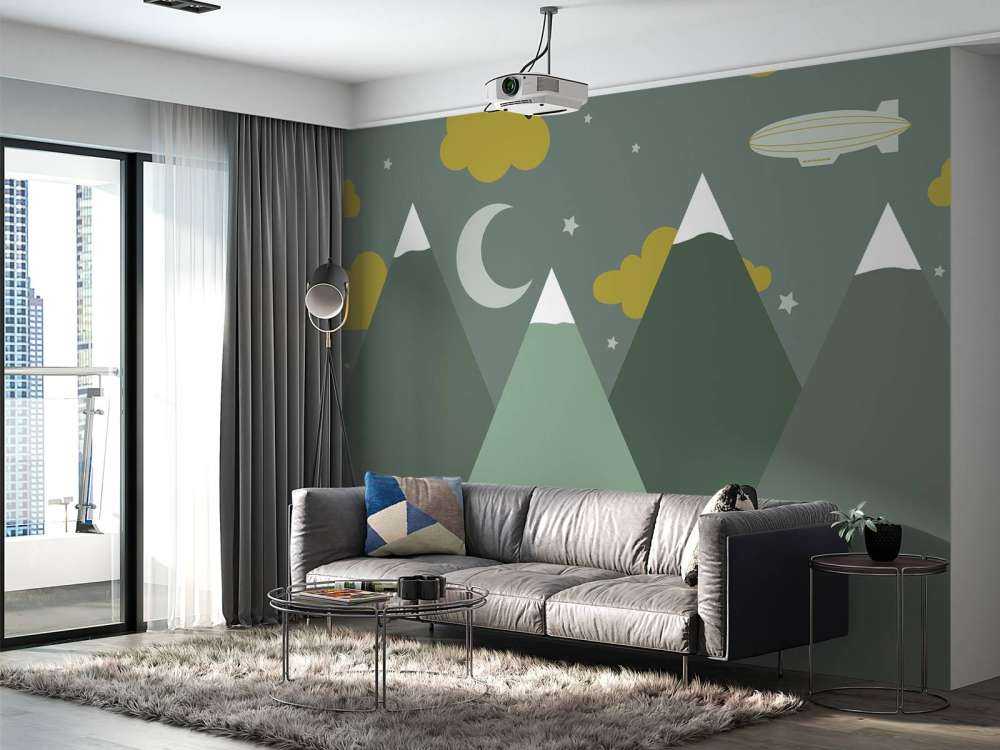 Montagne verdi di notte