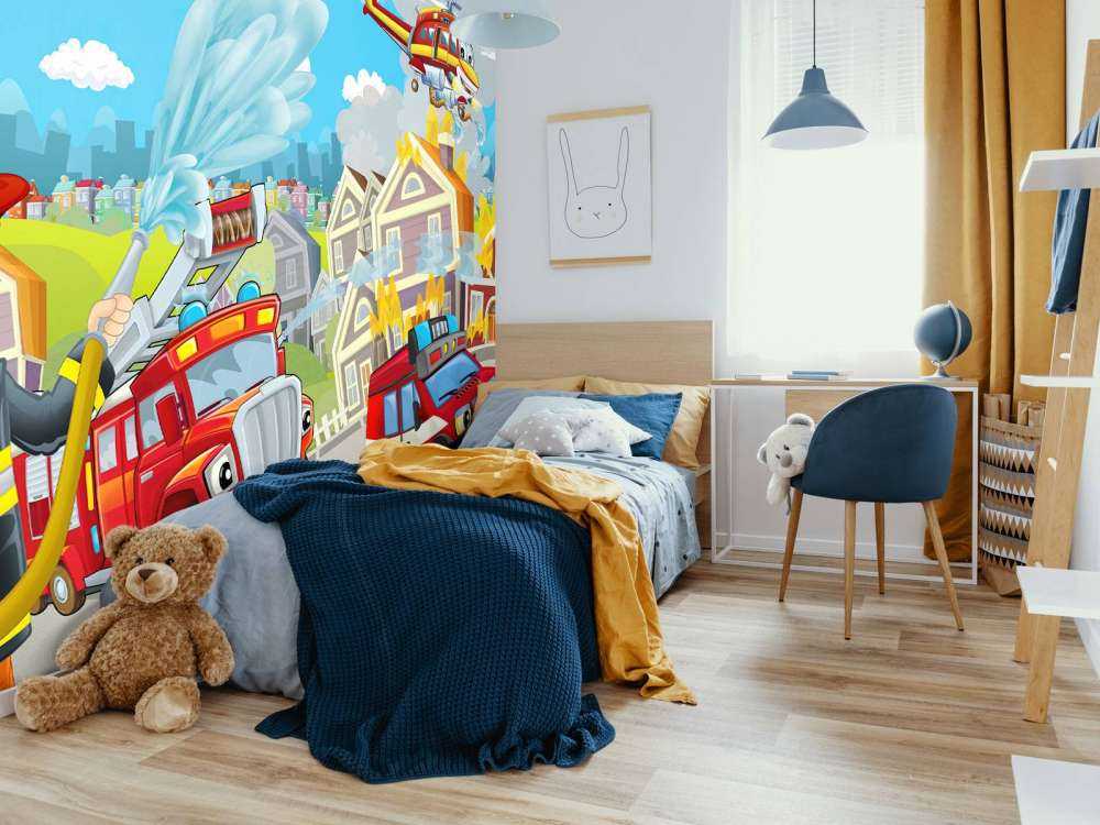 Camera dei bambini vigili del fuoco
