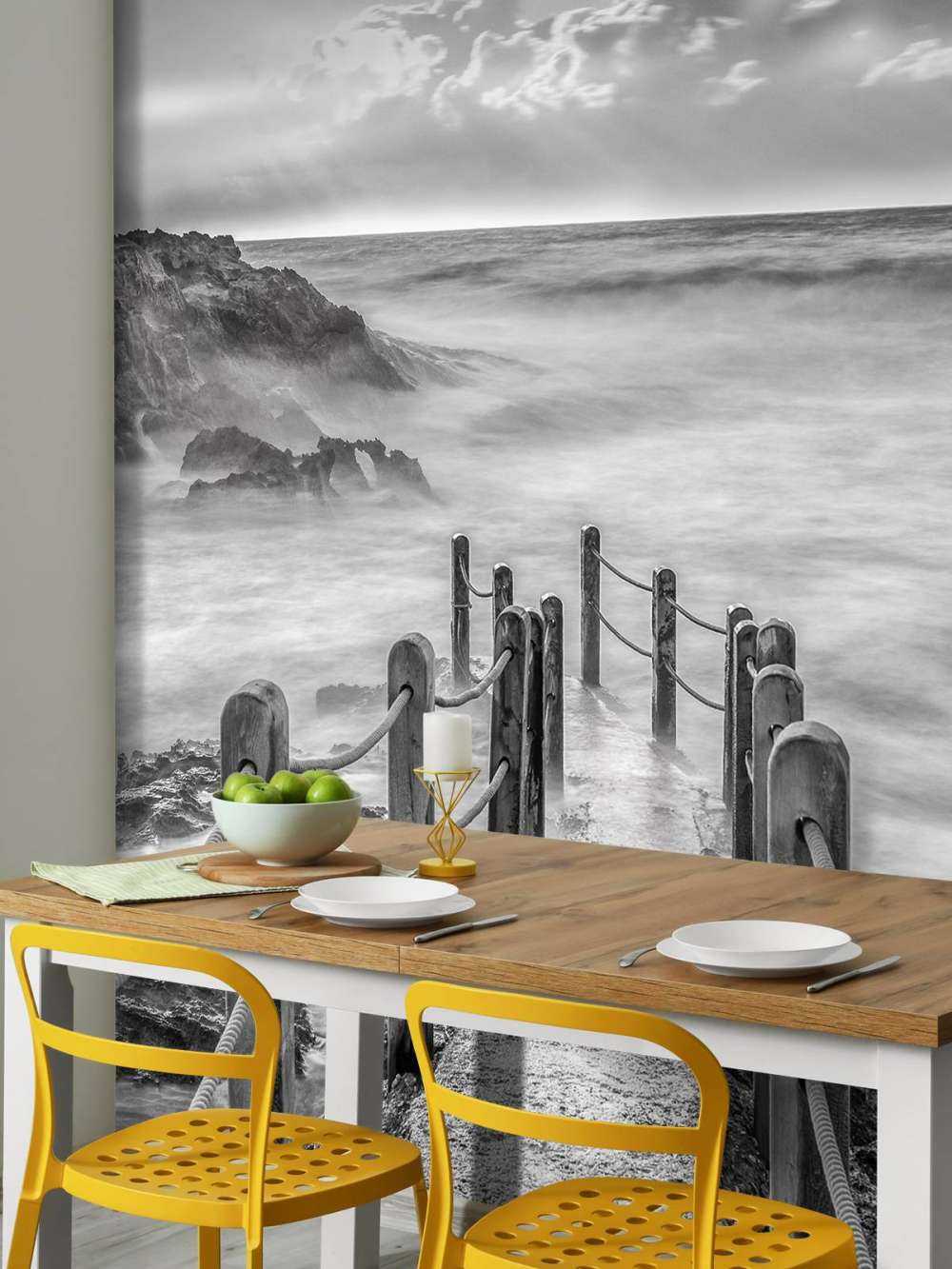 Ponte di legno per la nebbia