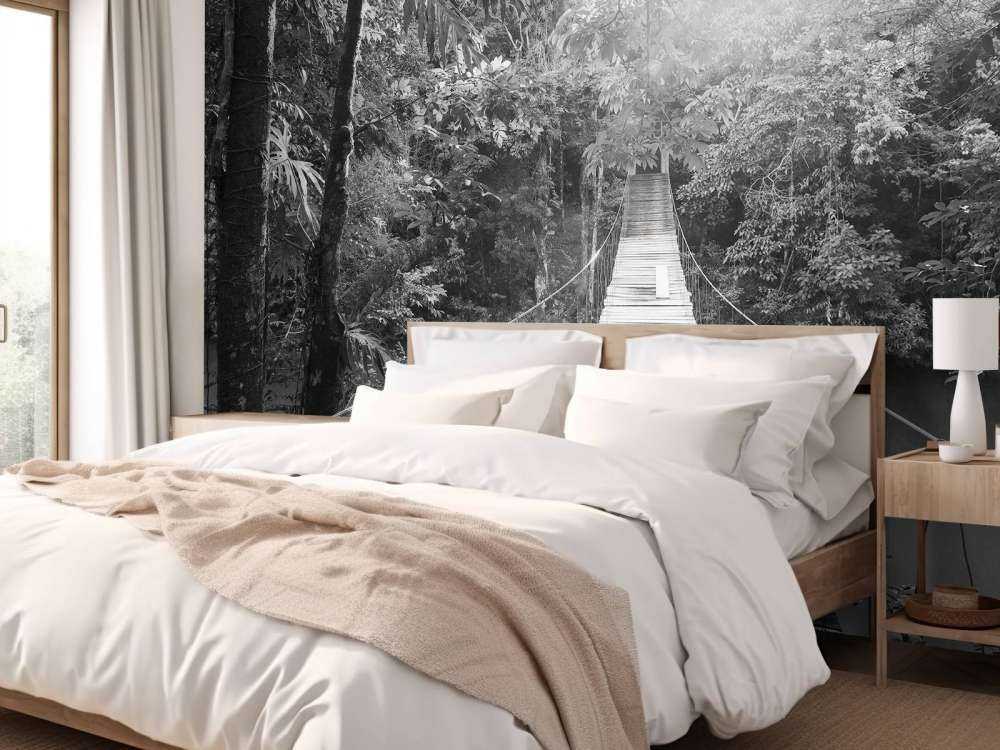 Ponte sospeso in bianco e nero