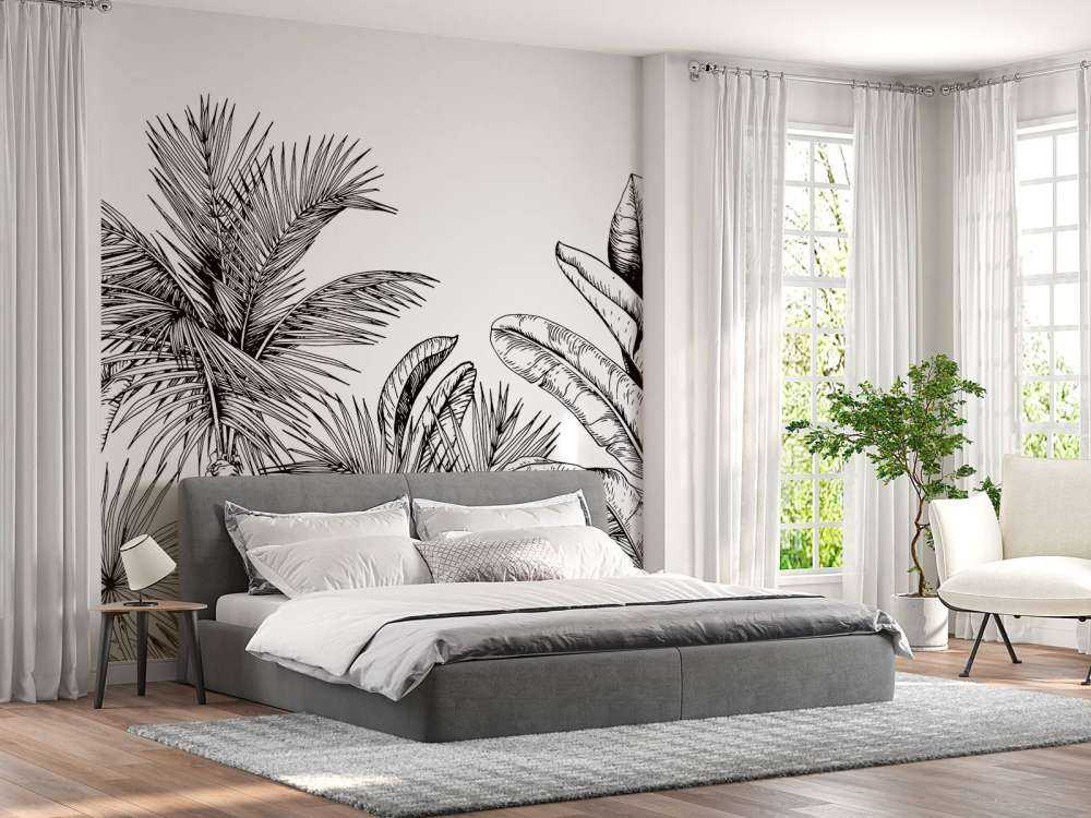 Palme e foglie di banano