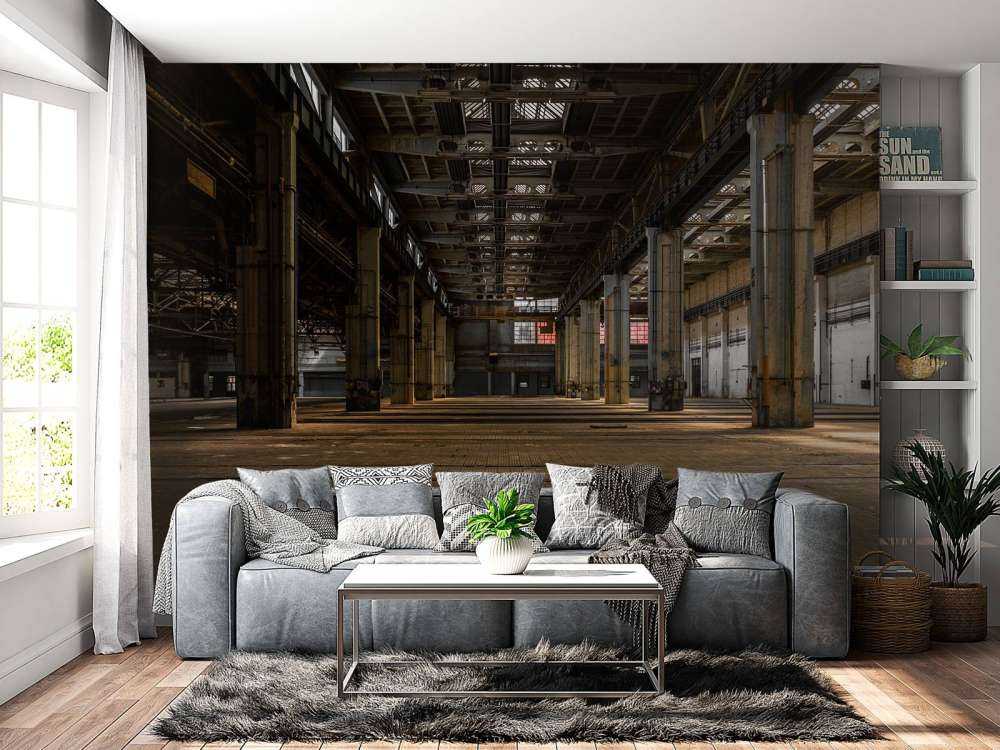 Una sala abbandonata