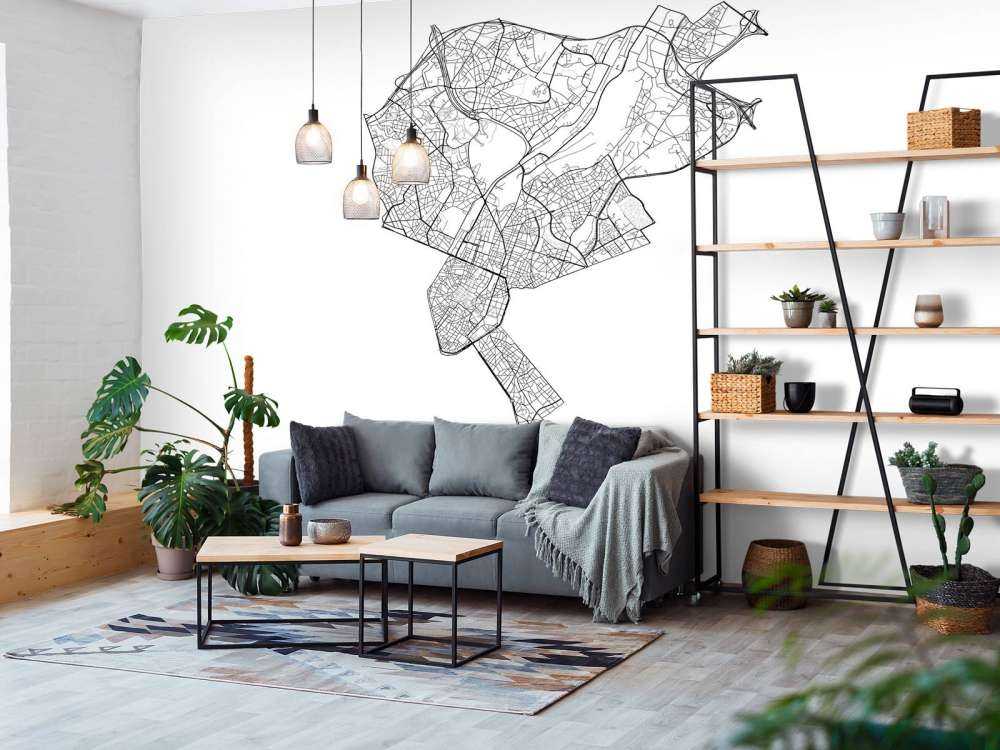 Mappa di Bruxelles, bianco 