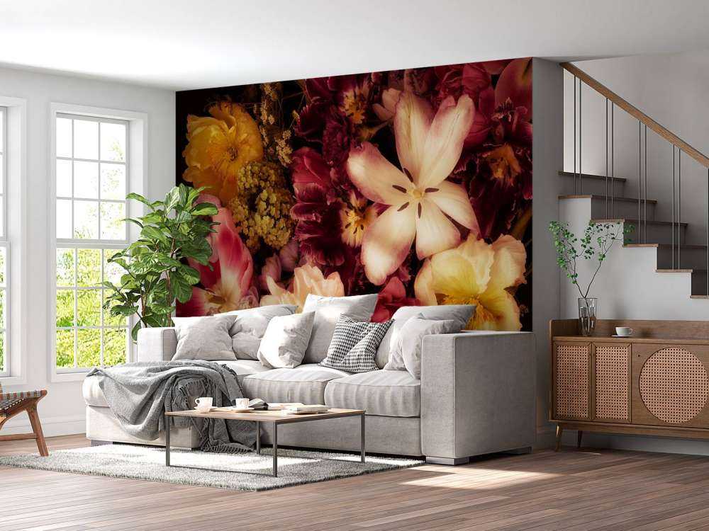 Bella e colorata ghirlanda di fiori