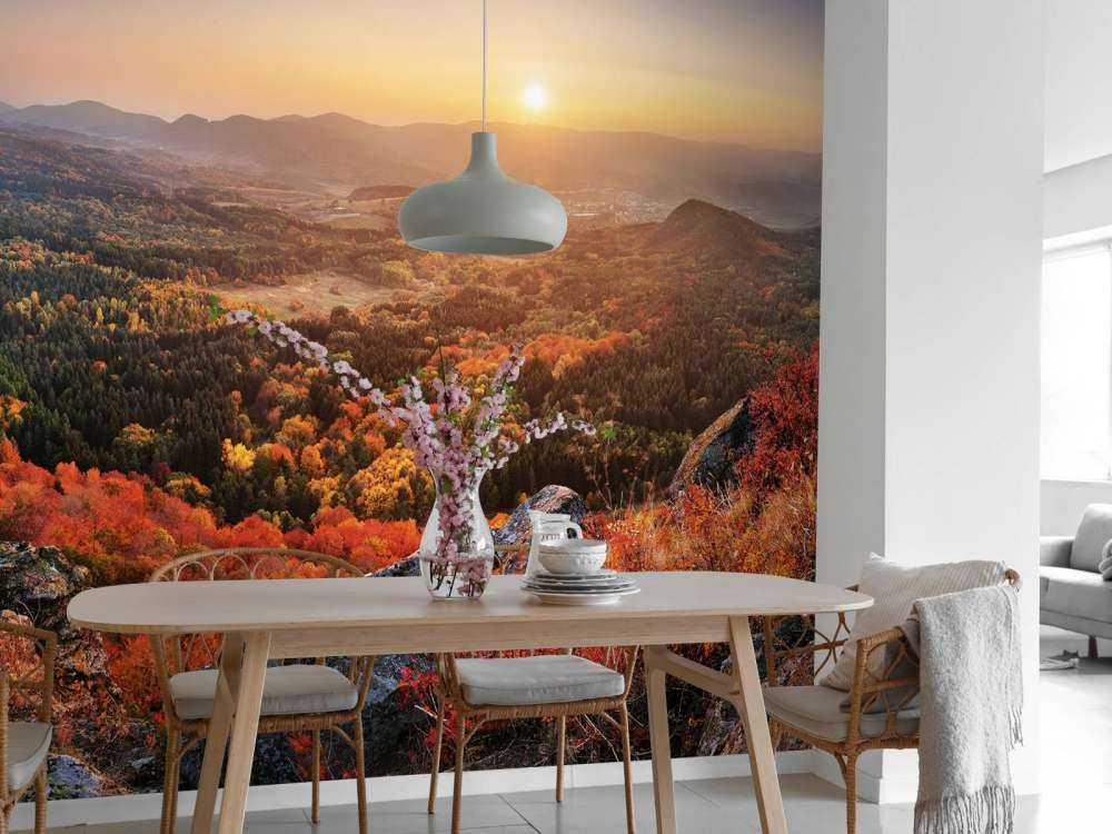 Paesaggio autunnale in montagna