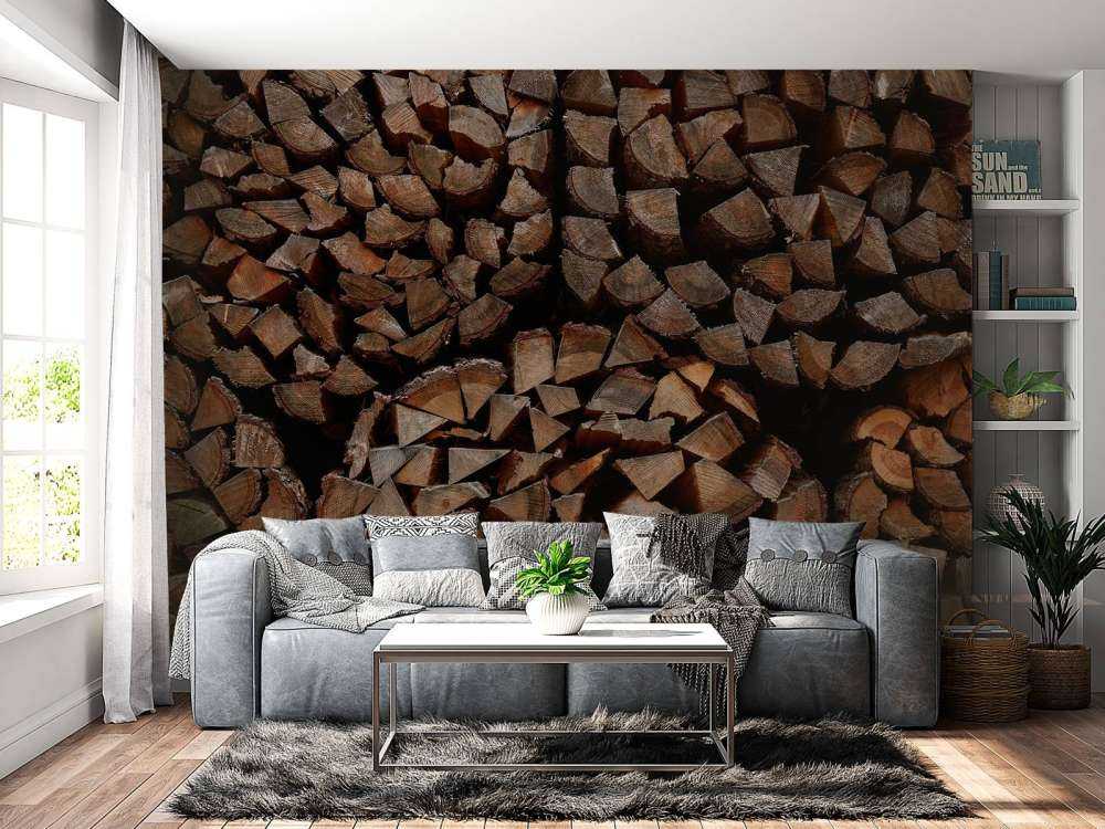 Pile rotonde di legno