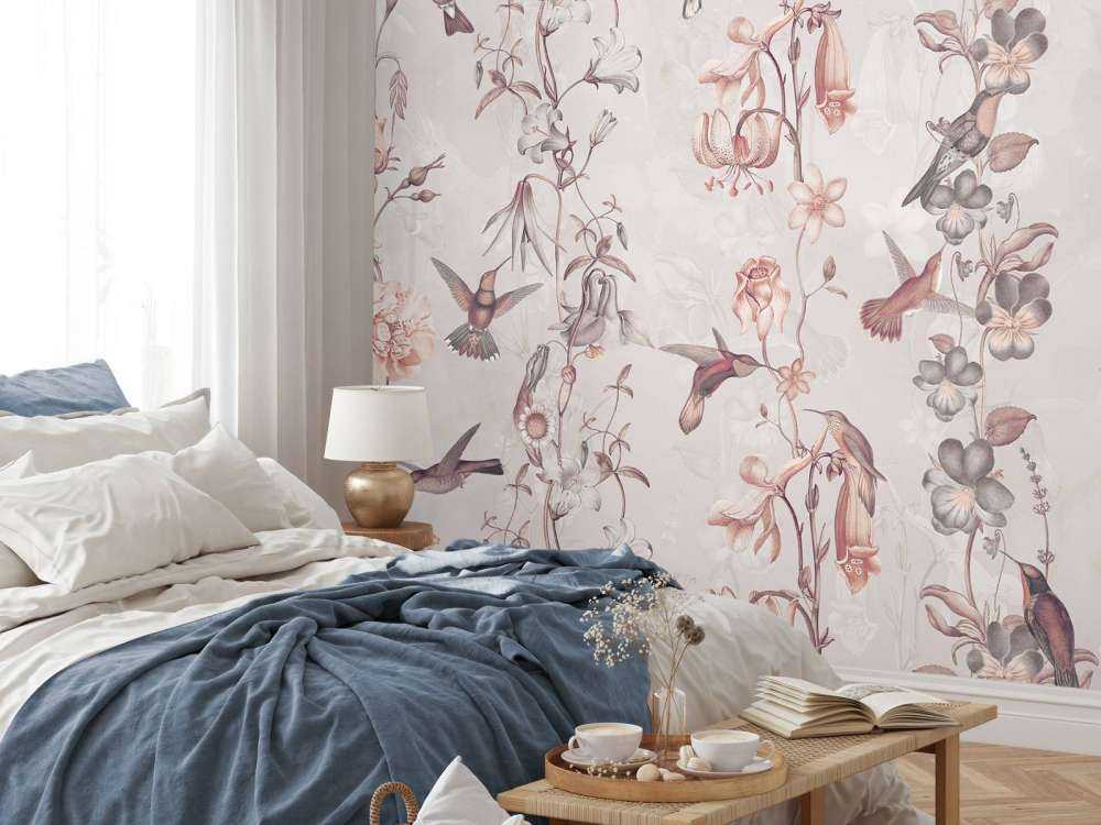 Fiori di prato e giardino rosa antico