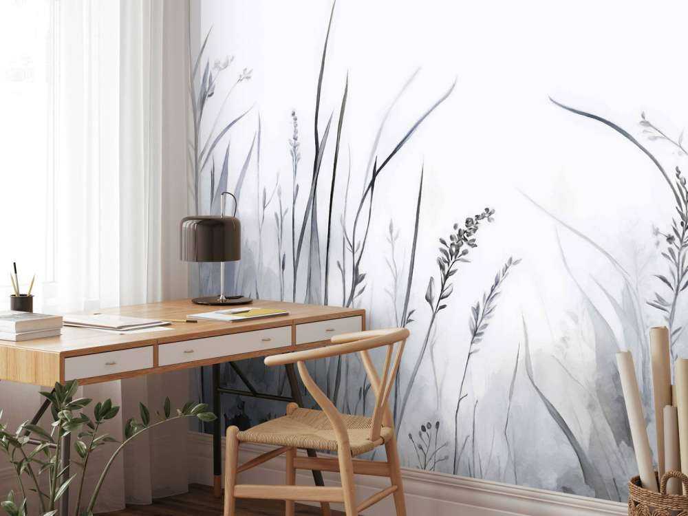 Carta da parati grigio morbido armonioso