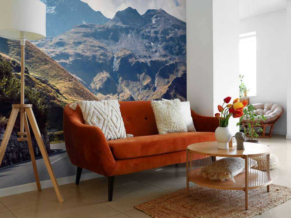 Panorama di una strada di montagna