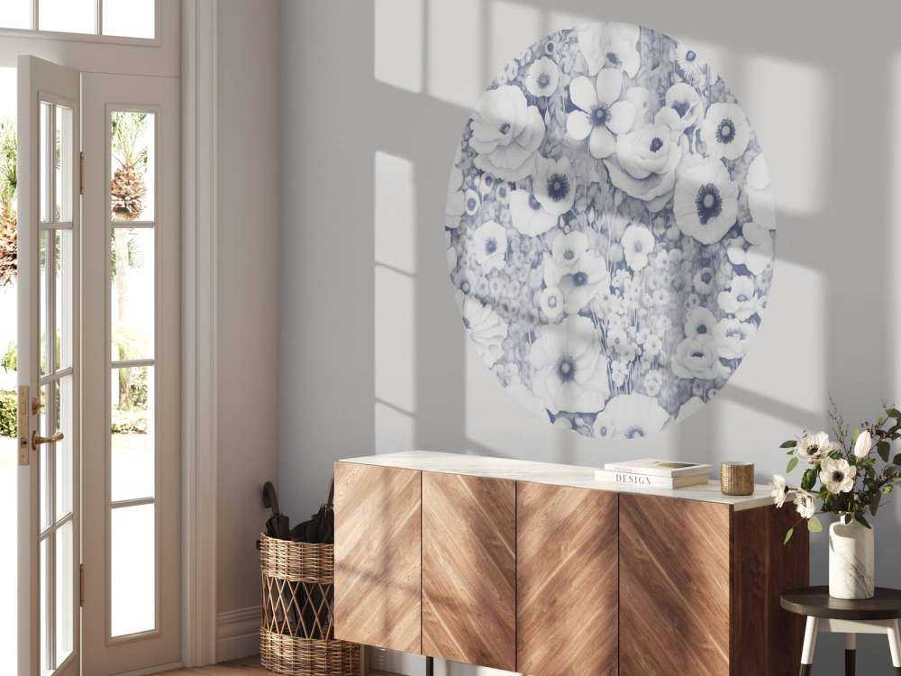 Racconto di Papavero Monocromo Blu