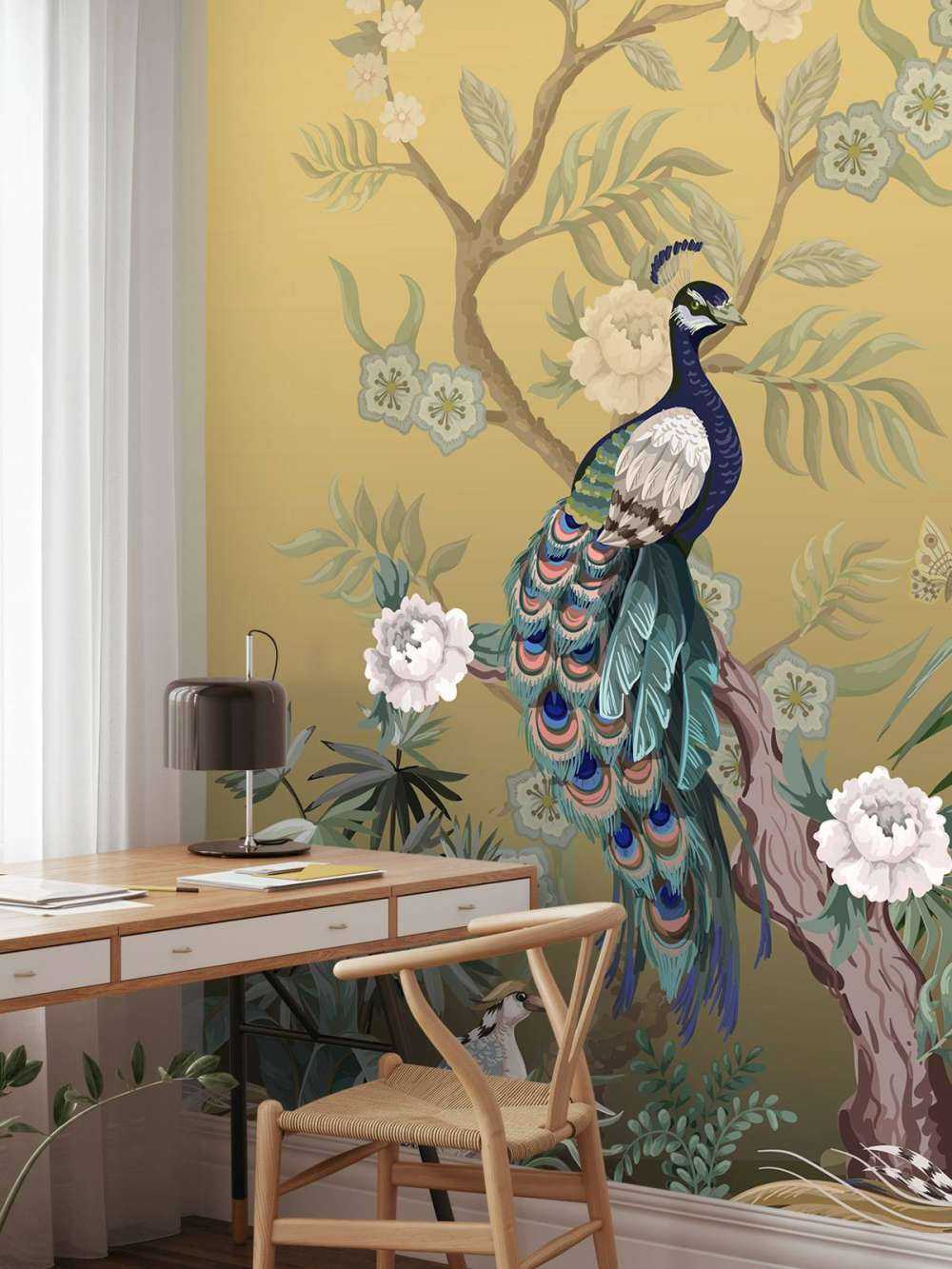 Pavoni e Peonie - Oro