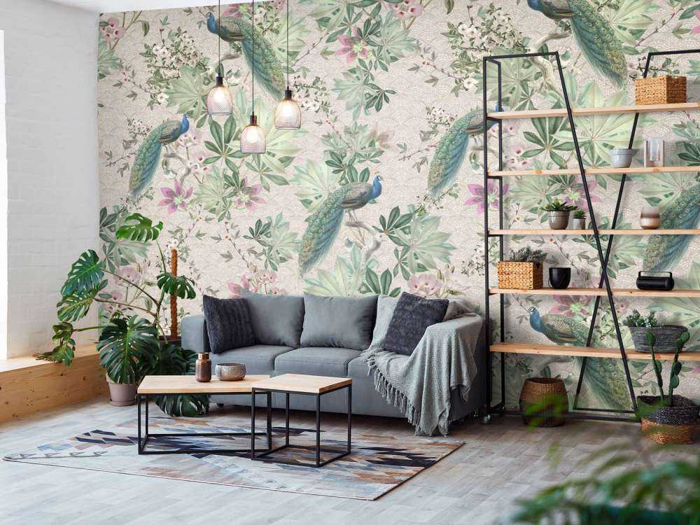 Pavoni da giardino vintage - crema