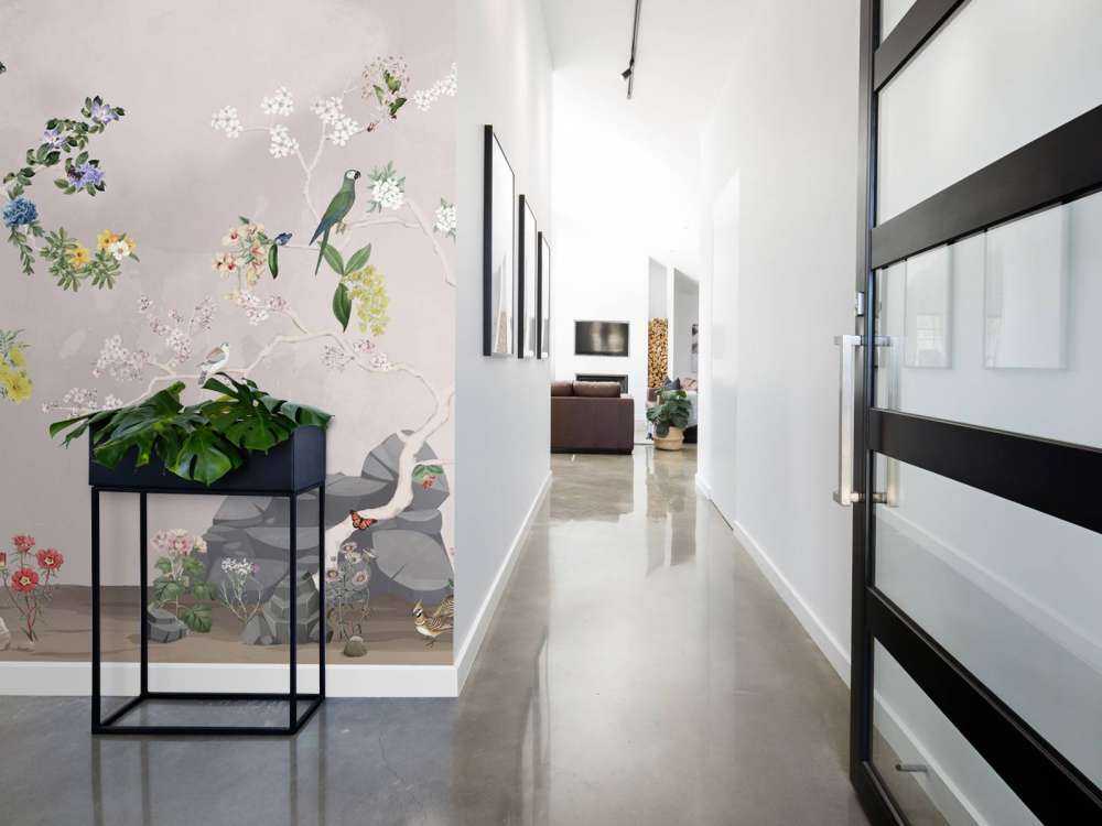 Birds in Garden Panorama 4