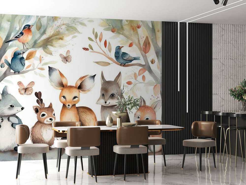 Narrazione del Bosco Insieme Acquerello